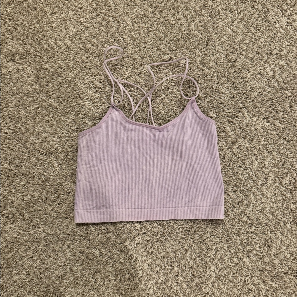 SO Purple Fitted Crop Camisole